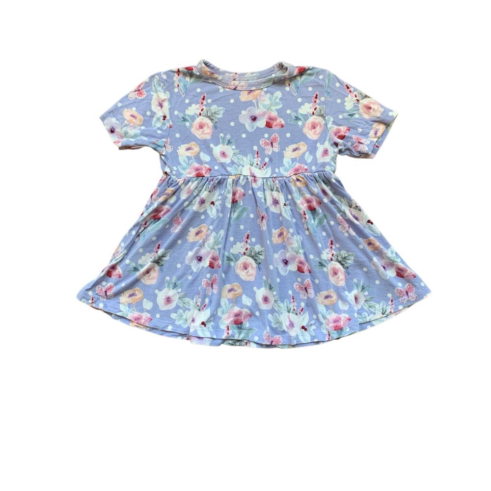 Posh Peanut Bamboo Samantha Floral Short Sleeve Peplum Top